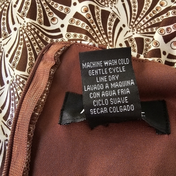 Alyn Paige New York Elegant Day to Night Halter Dress in Cream and Brown, Small - Picture 9 of 13